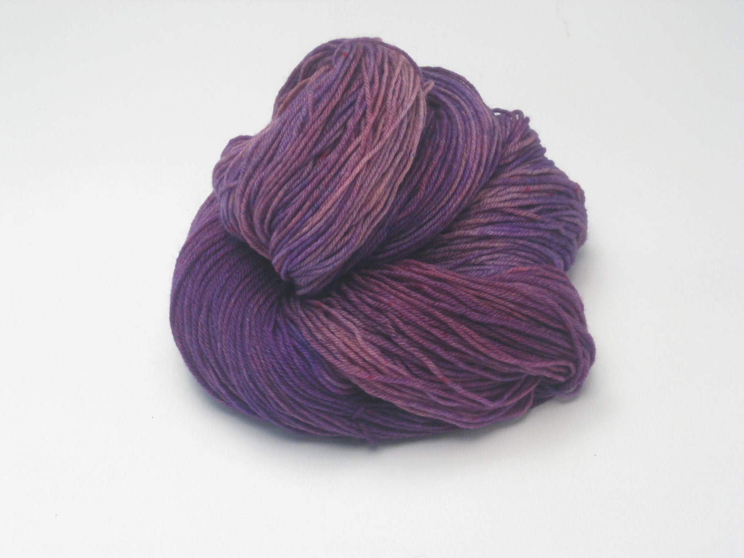 Hand dyed  Merino Cashmere wool yarn purple blue violet