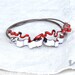 Handmade Bracelet Set - Pair of Ribbon Bangles - Handcrafted Enamel Bracelets