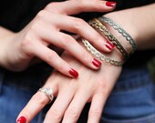 Handmade Lace bangle bracelet cast in sterling silver