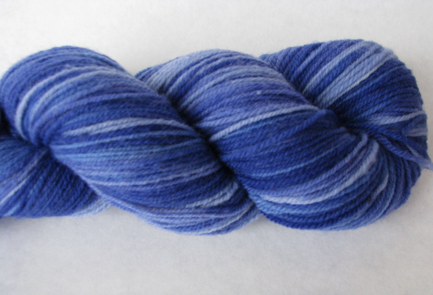 Aerialist Sock 100% Superwash Merino Sock Fingering Color: Blueberry Pie