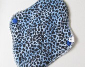 Cheetah Printed  Flannel ReUsable Womens Cloth Mama Pad . 8 Inch