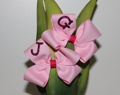 ONE Pink Sparkle Initial Pink Bow