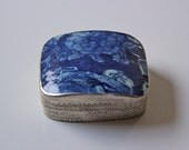 silver and porcelain trinket or vanity jewelry box IV