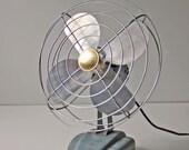 oscillating metal desk fan by Manning Bowman