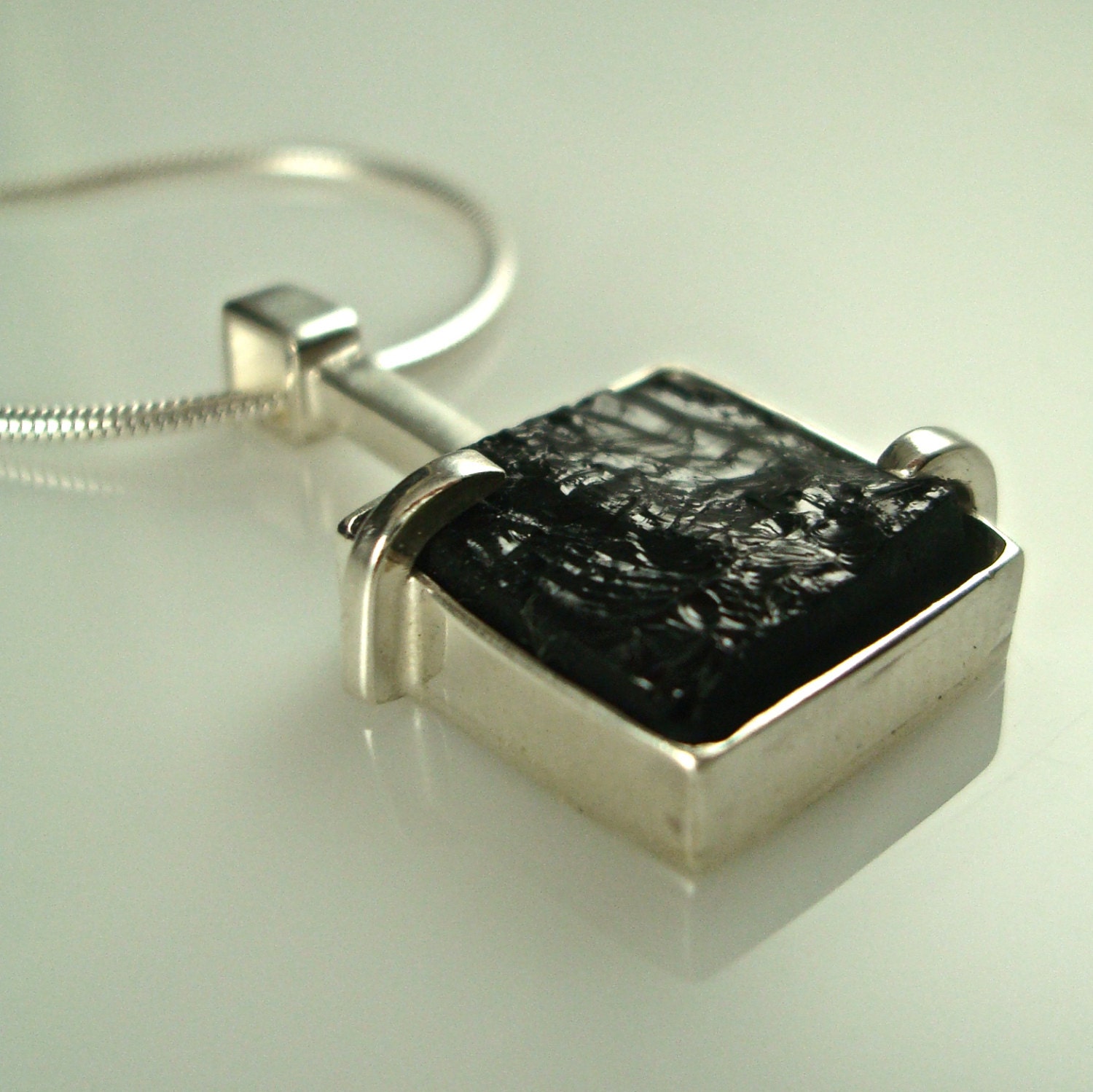 Black Tourmaline and Sterling Necklace -  ready to ship