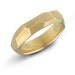 14k yellow gold Chiseled Ring - 6mm wide