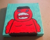 Red Hulk Creature Original Painting