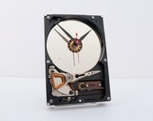 Clock made from a Computer hard drive