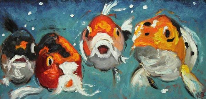 Fish 29 12x24 inch original oil painting by Roz