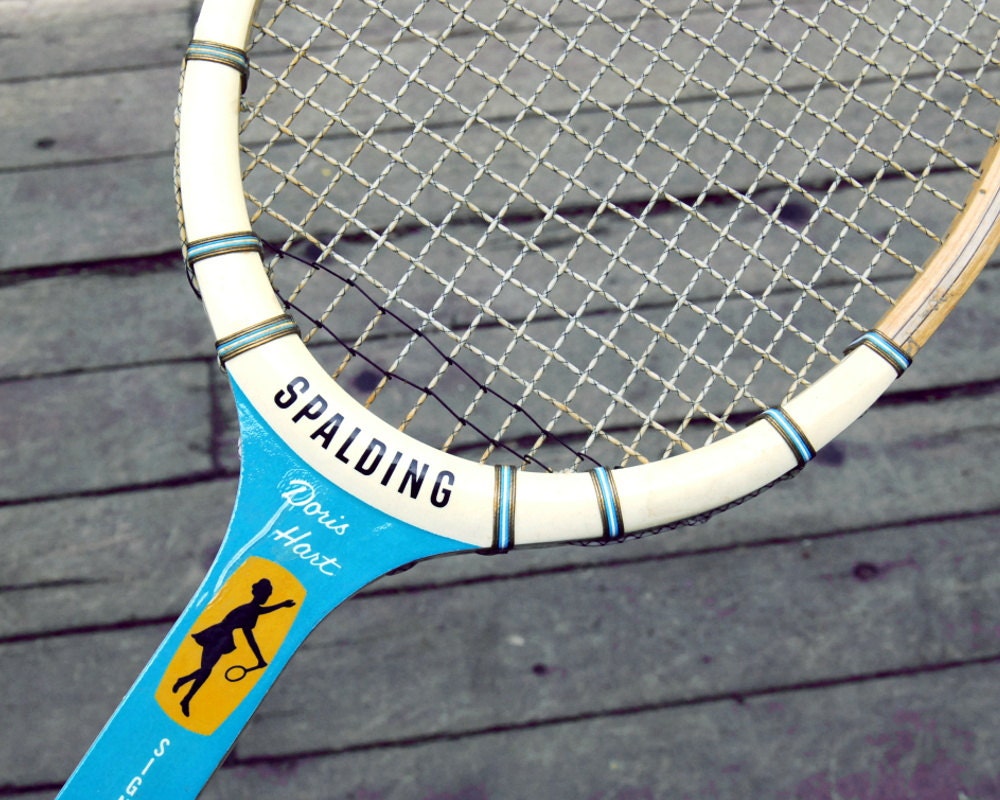 1950s Tennis Racket Spalding Doris Hart Signature Vintage Wooden Racquet
