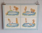Vintage Dick and Jane Classroom Poster  Large Format Dick and Jane Teacher's Aid Poster