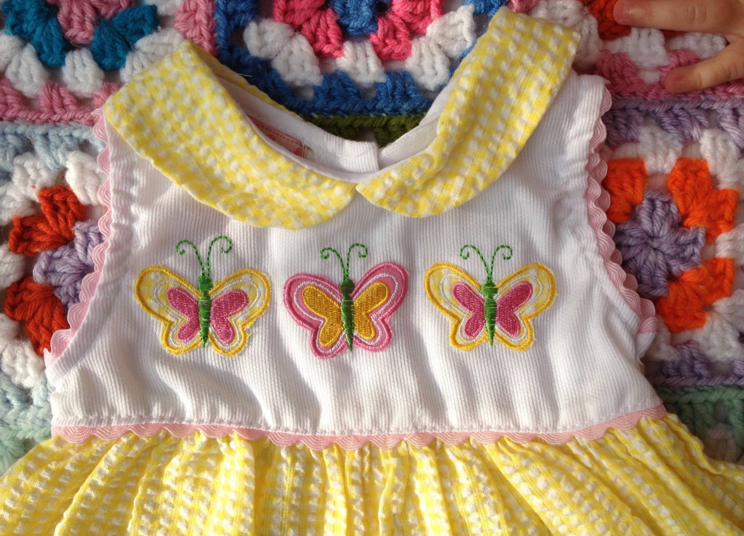 Yellow Butterfly Play Dress 3-6 Months