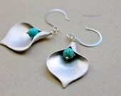 Silver Calla Lily Earrings