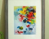 Fine Art Print 11x14 Archival Matted giclee print - from original oil painting Flower on Wall 02- Signed