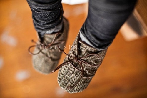Baby Boys  Dapper Tweed Lace Up Shoes