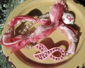 Breast Cancer Ribbon Wrap bracelet