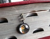 Feather Bookmark with Bird Charm
