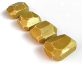 Geometric Wood Magnets Faceted Wood Gold Metallic Made to Order