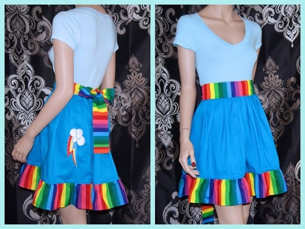 My Little Pony Rainbow Dash Summer Dress Cosplay Costume Adult Medium MTCoffinz- Ready to Ship