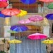Falling Rainbow Umbrellas Las Vegas fine art metallic Photography  5 x 7