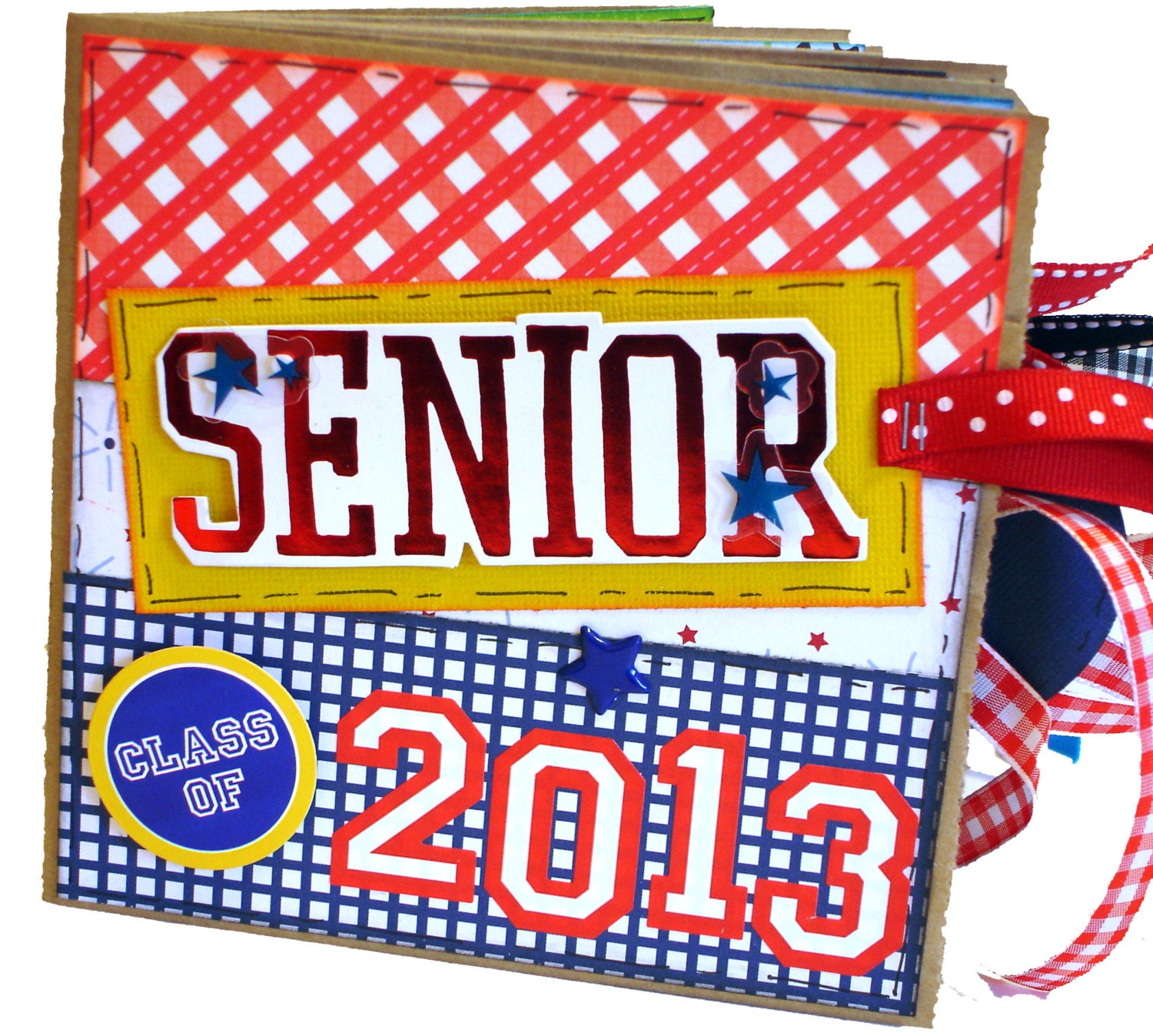 Senior Scrapbook - High School Graduate Photo Album -  Paper Bag Album