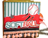 Softball Scrapbook -  Girls Sports Paper Bag Album