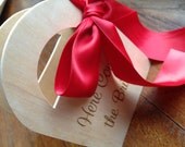 Flower Girl Basket, Wedding Keepsake Box, Rustic Wedding, Here Comes the Bride, Laser Engraved