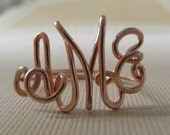 Handcrafted Monogram Ring (14K Rose Gold Filled)