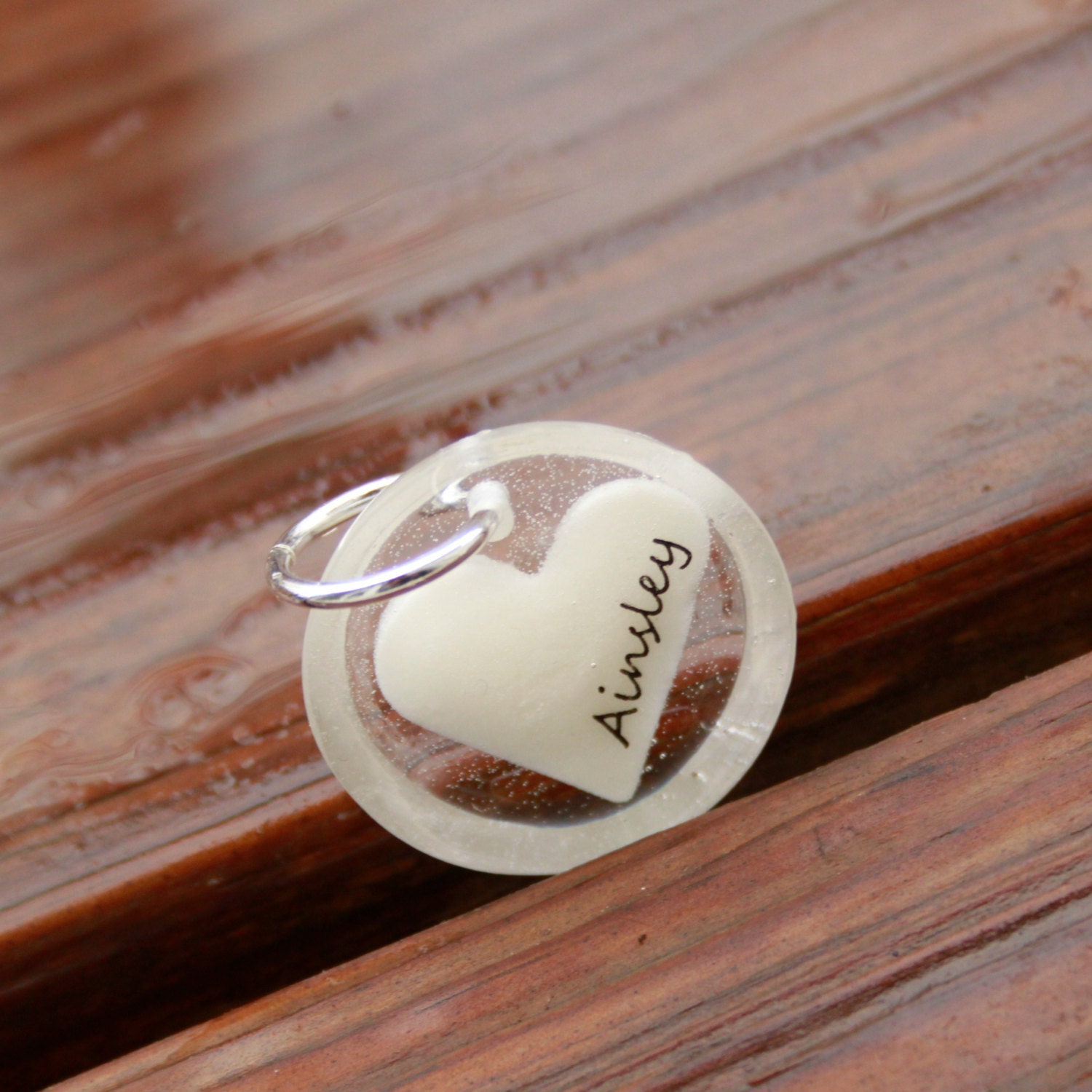 Large Breast Milk Pendant - Displays Your Child's Name.