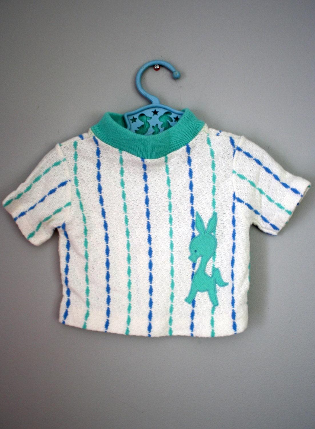 60s Donkey Applique Knit Baby Shirt