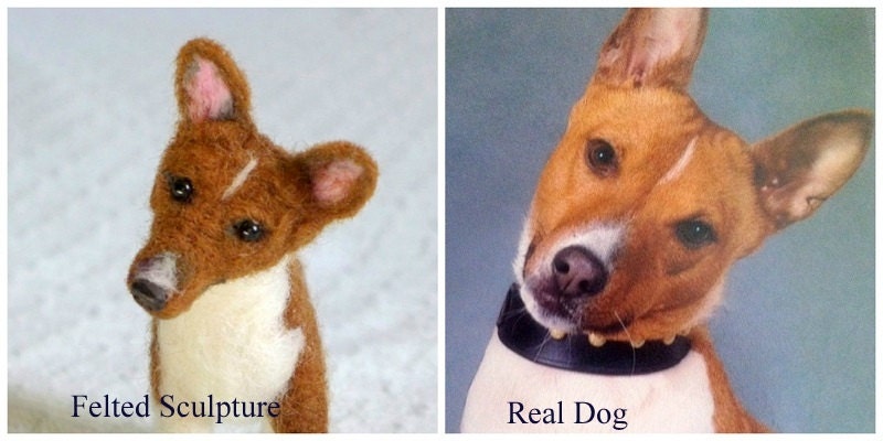 Needle Felted Animal / Dog Memorial / Your Pet in Miniature from your photos