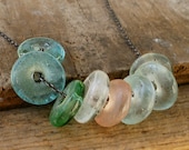 Beach House beach glass sterling silver fashion necklace seven jewelry