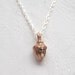 Tiny broze acorn necklace with sterling silver chain