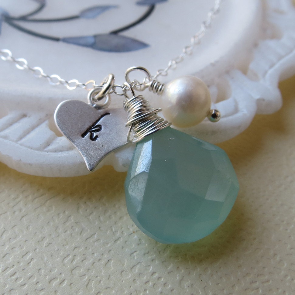 Personalized Hand Stamped Heart Necklaces- Initial of  Choice  Sterling Silver Heart Customized Bridal Party  Wedding