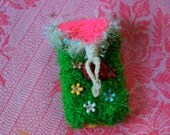 handmade ooak iphone case or pouch-soft unique easy closure for retracting in and out of purse or other