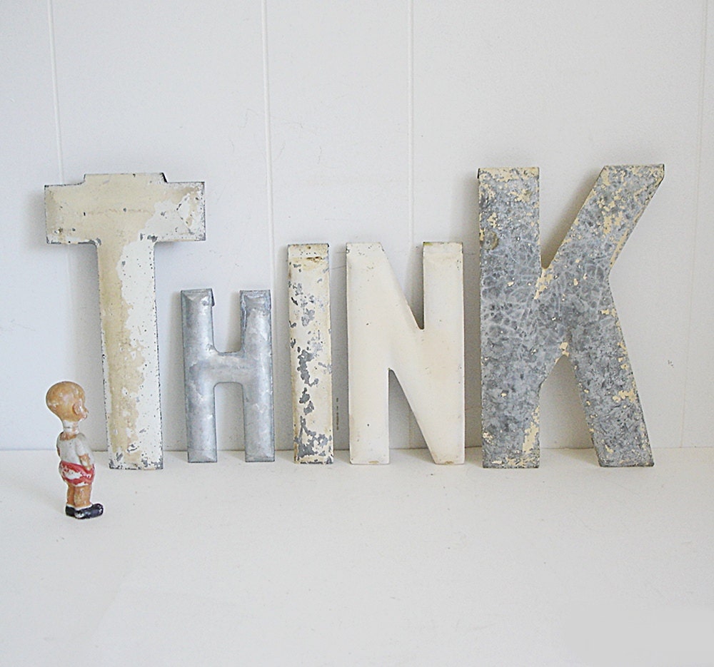 Vintage Marquee Letters THINK Architectural Antique Marquee Letters