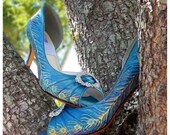 Wedding Shoes painted Teal Peacock Feather gold  Sale Brooch Florencia