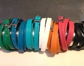 RESERVED - Leather Wrap-Around Bracelets - 3/8 inch wide X 24 inches long - TRIPLE WRAP - 5 different colors