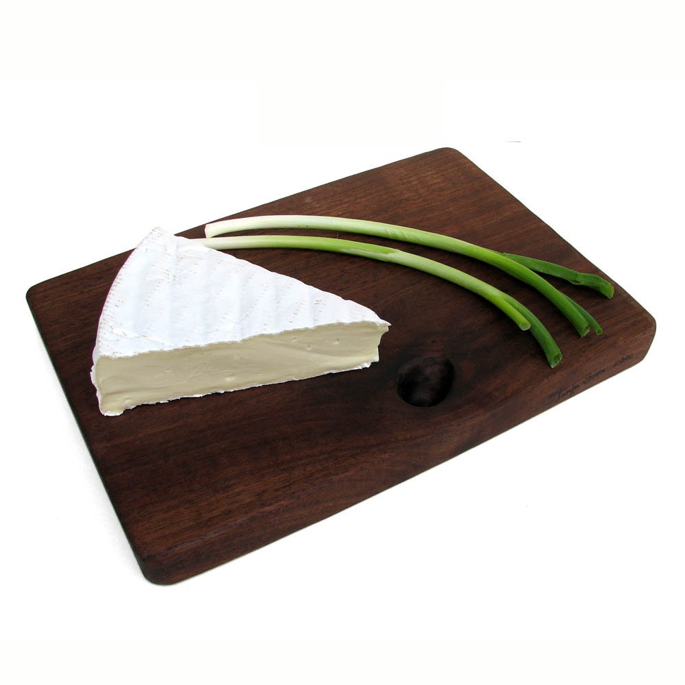Minimalist American Walnut Wood Serving Tray or Cutting Board by Tanja Sova