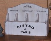 Wood Silverware Caddy, Home Decor Utensil Holder, Shabby Cottage Chic, Beach Country French, Primitive Farmhouse, Paris Bistro, Color Choice