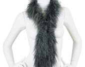Tibetan Lamb Vintage Grey Long Collar or Scarf