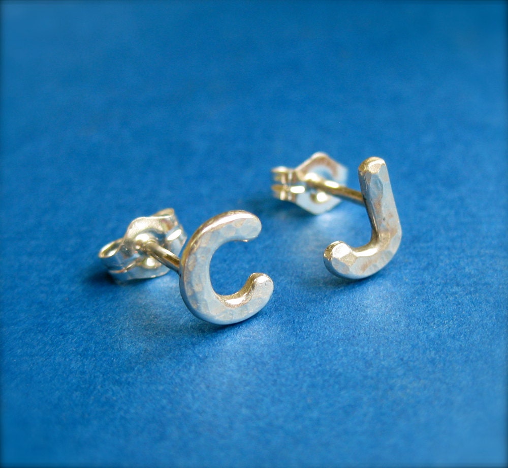 Custom Initial Letter Stud Earrings, Personalized Earrings, Featured on Bobbies Buzz on the Today Show