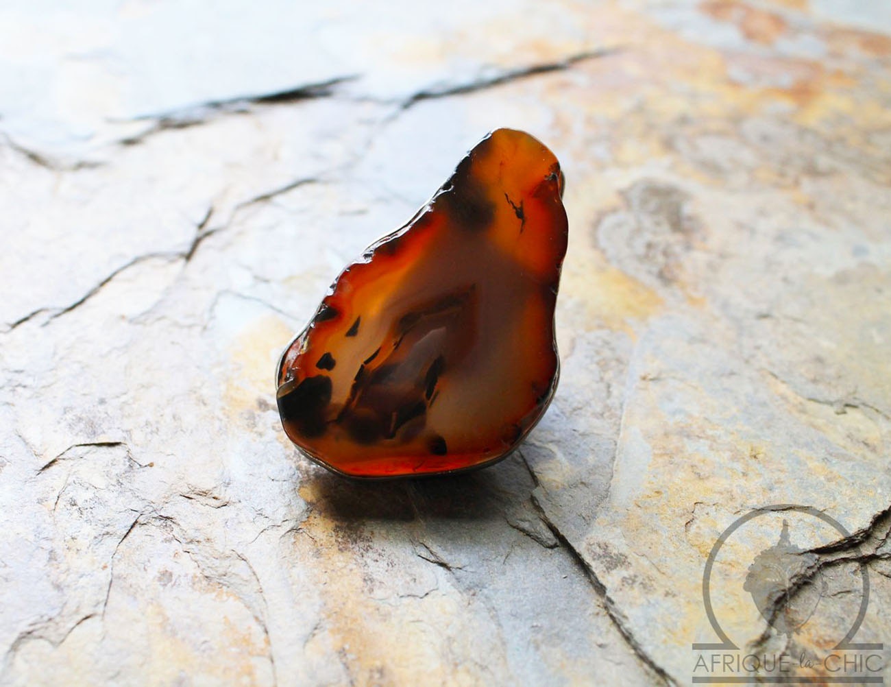 Moja Agate Stone Adjustable Ring