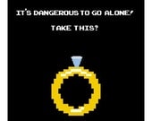 Wedding It's Dangerous To Go Alone Geeky Greeting Card