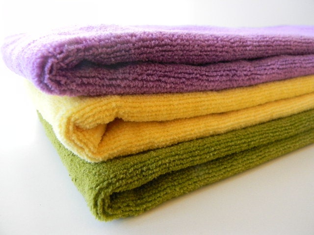 vintage lemon yellow soft towel
