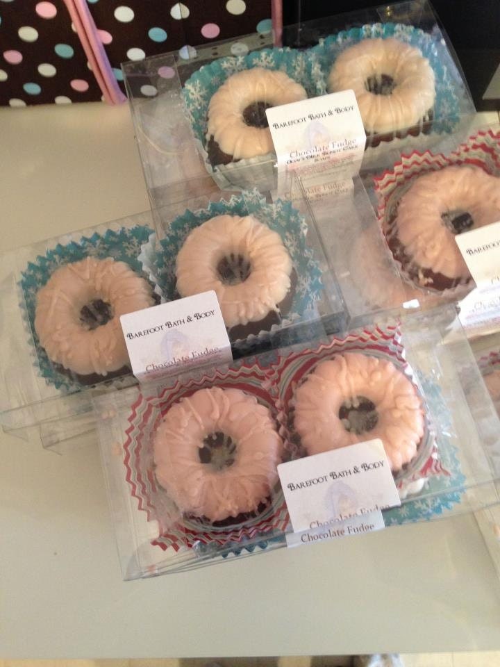 Spring Cleaning Product Sale Set of Two Chocolate Fudge Bundt Cake Soaps