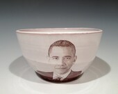 Handmade bowl with image of President Barack Obama