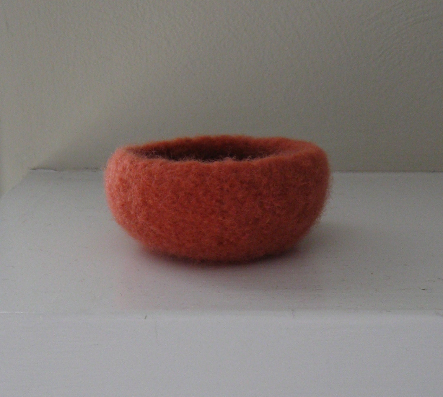 Felted Mini Bowl in Carrot Orange - In Stock - Ready to Ship