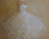 Ballet Tutu  painting ballerina Butterfly costume fashion art still life FREE USA shipping