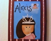 Custom HandPainted Personalized Girlie Girl Princess Canvas